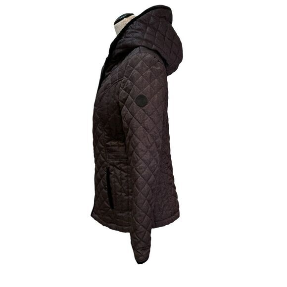 Quilted Jacket With Hood Faux Sherpa Lined Coat - Picture 2 of 12